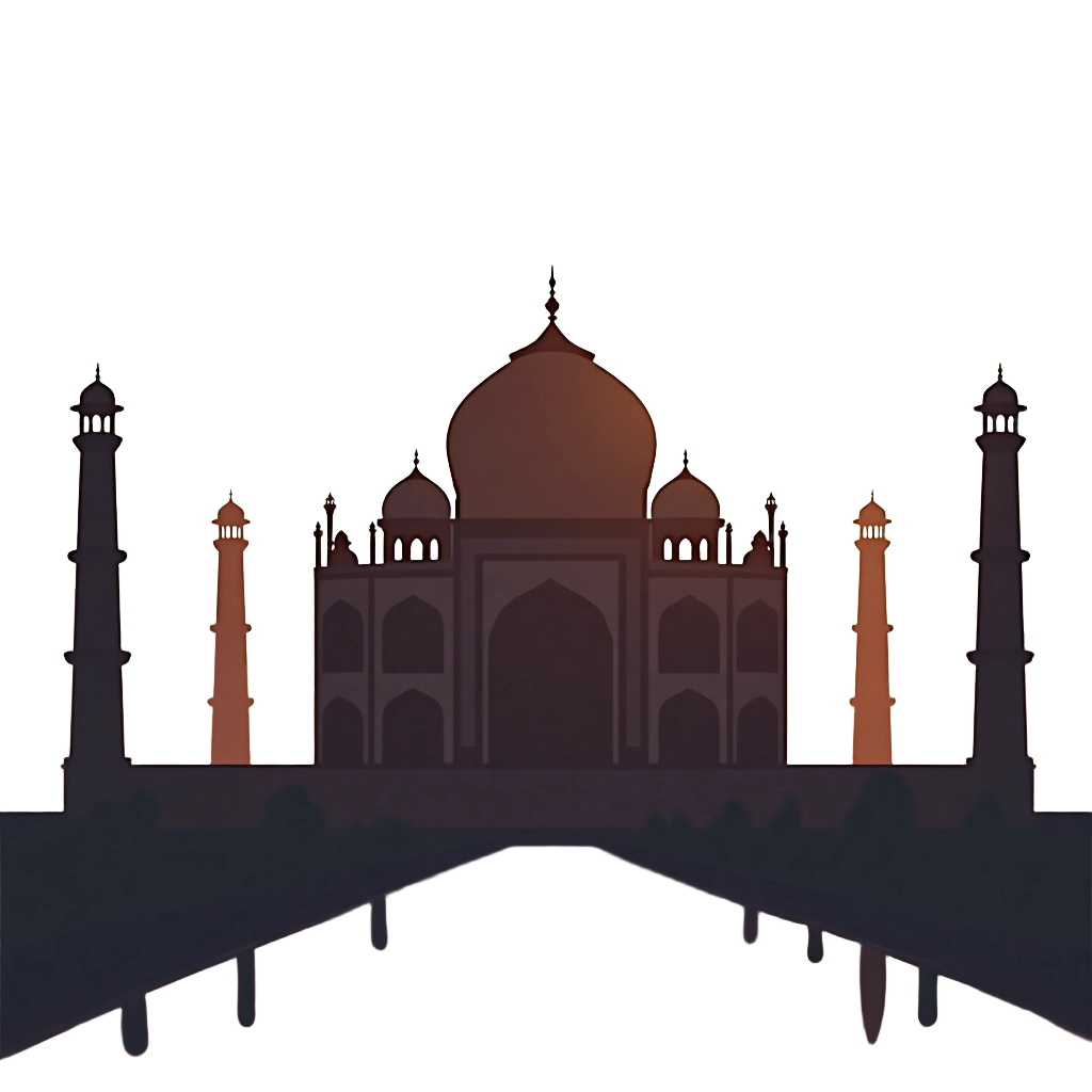 Taj Mahal Silhouette